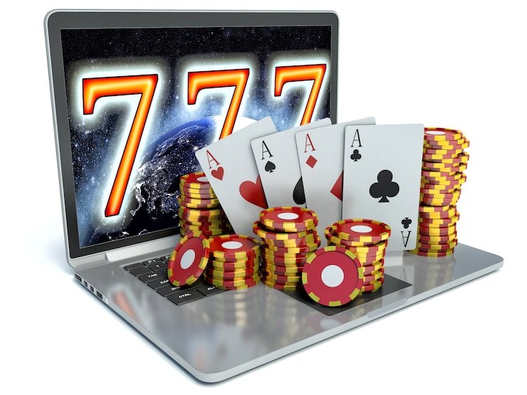 Meja baccarat dengan kartu dan dealer di nagamas99